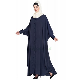 Front open Kaftan abaya- Navy Blue